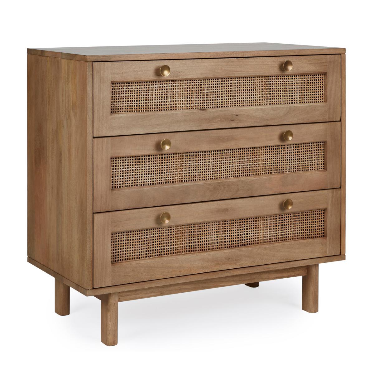 Indi 3 Drawer Chest Wood (Brown) – image 3