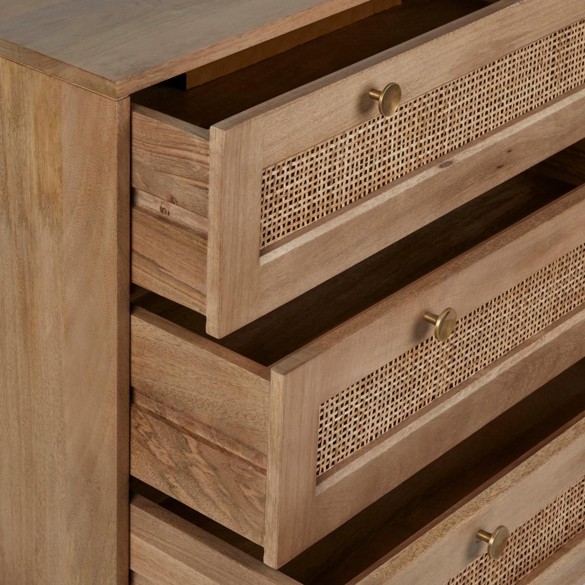Indi 3 Drawer Chest Wood (Brown) – image 5