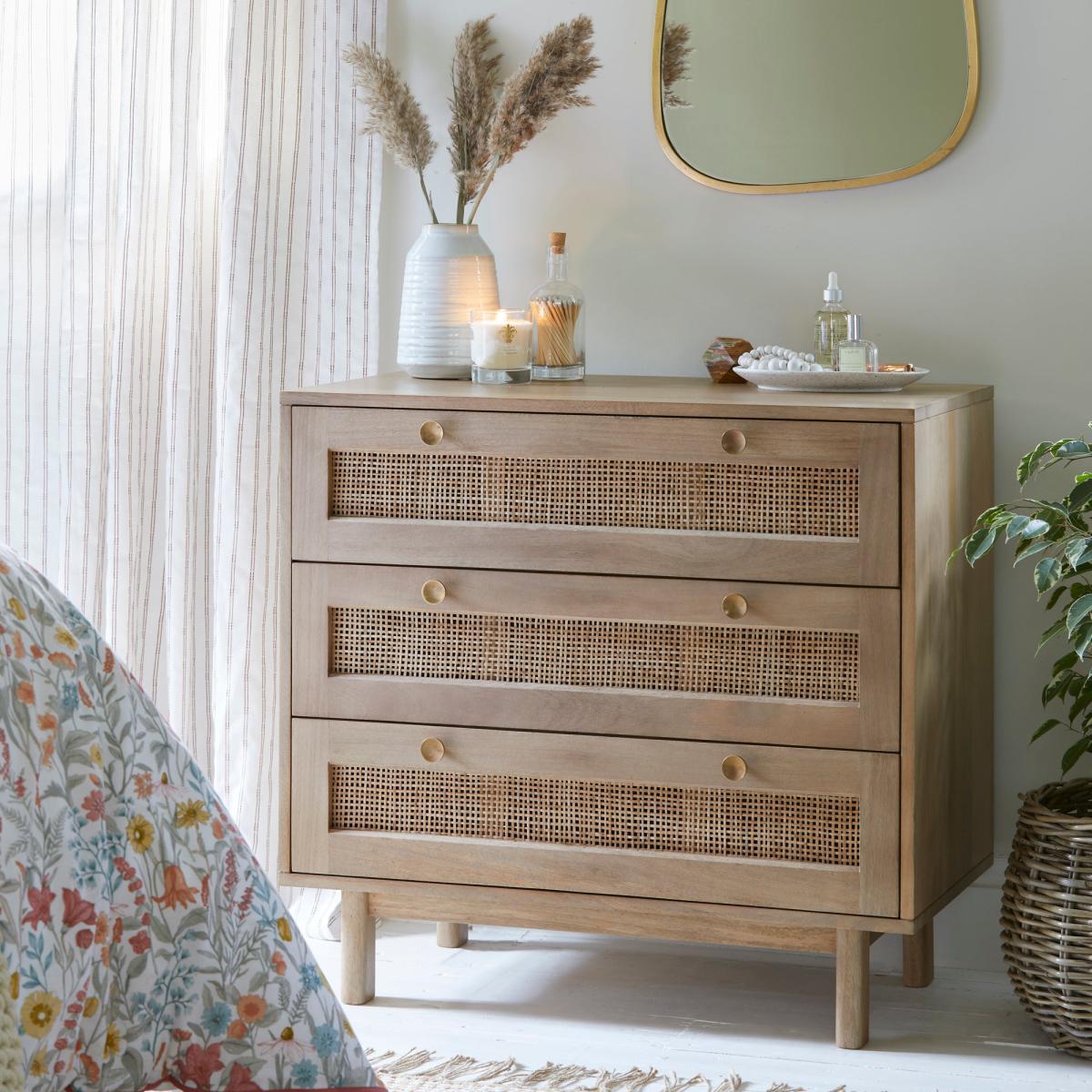 Indi 3 Drawer Chest Wood (Brown) – image 7