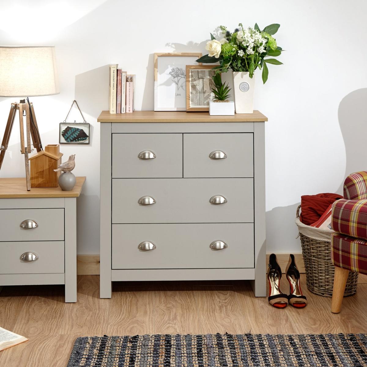 Return - Lancaster 4 Drawer Chest, Grey – image 2
