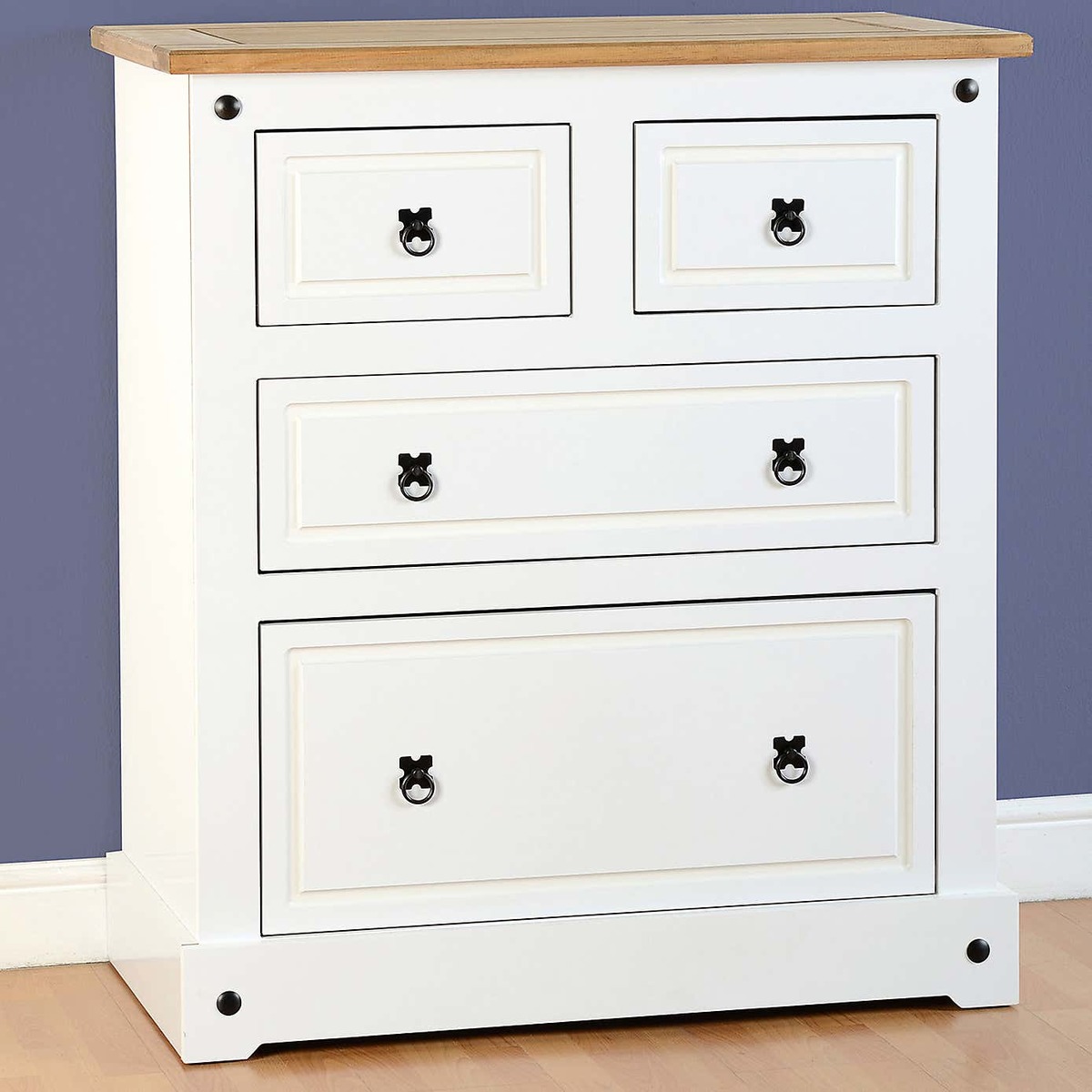 Corona White 4 Chest of Drawer White – image 2