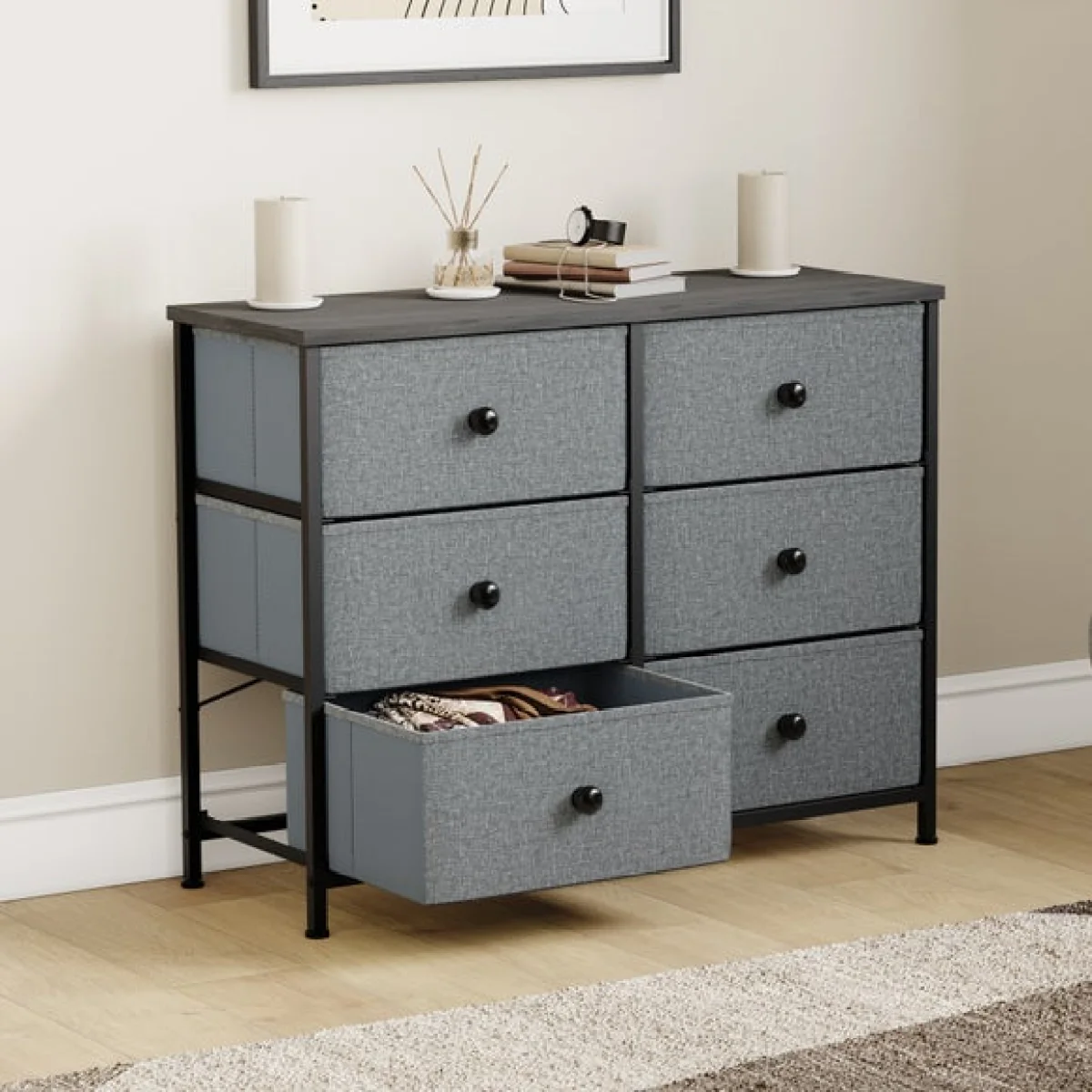 Maye 6 Drawer Fabric Chest – image 2