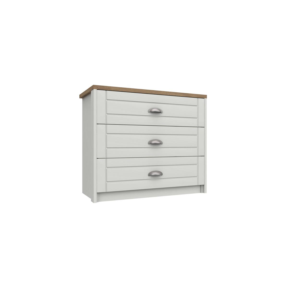 Darwin 3 Drawer Chest Mid Oak (Brown) – image 2