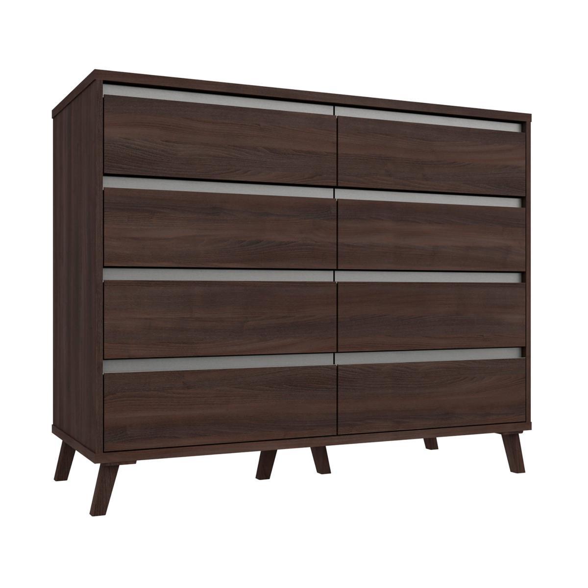 Jenson 8 Drawer Wide Chest Brown – image 3