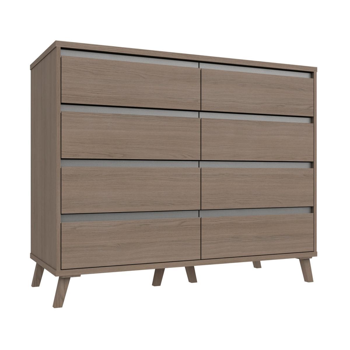 Jenson 8 Drawer Wide Chest Brown – image 4