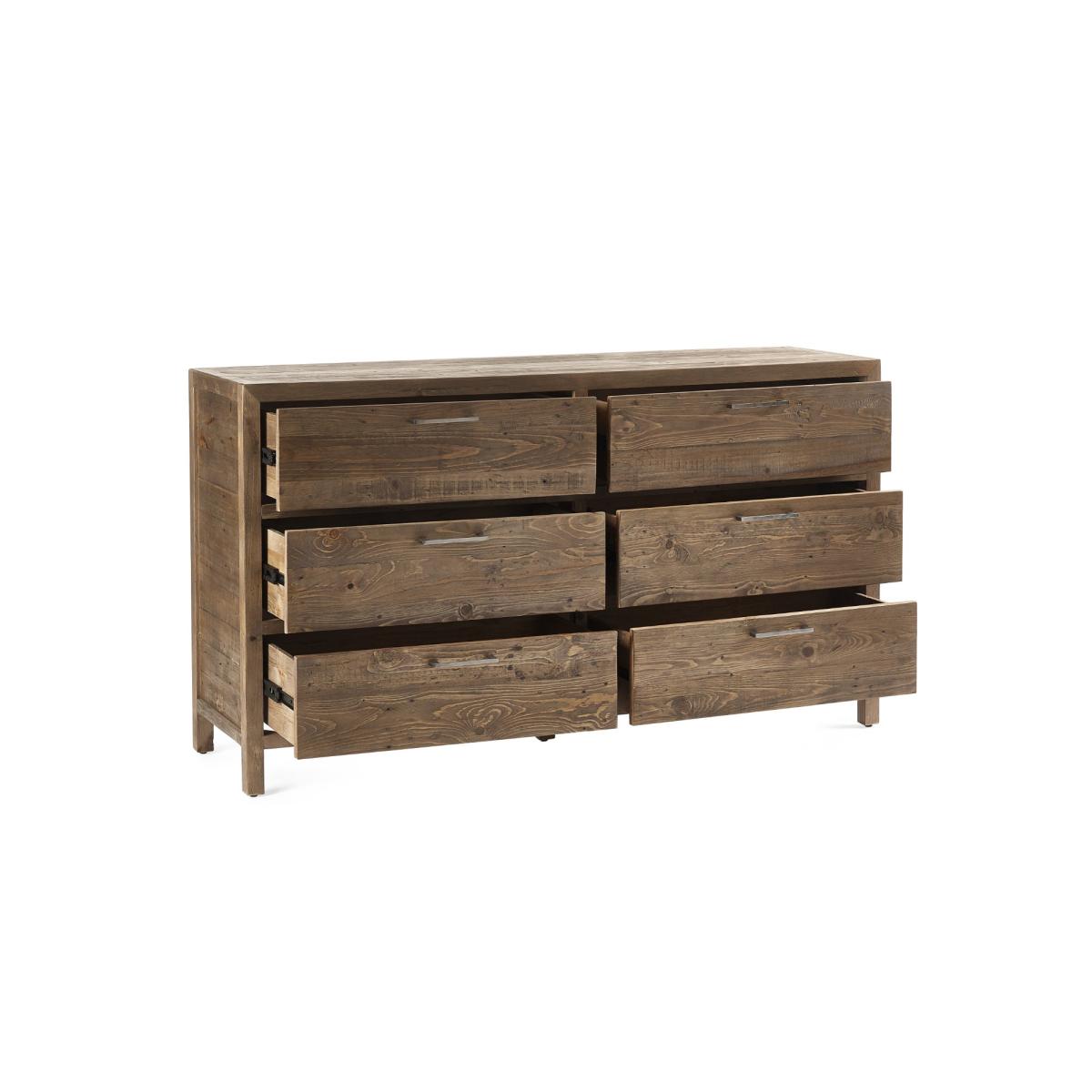 Homer 6 Drawer Wide Chest, Pine Pine – image 3