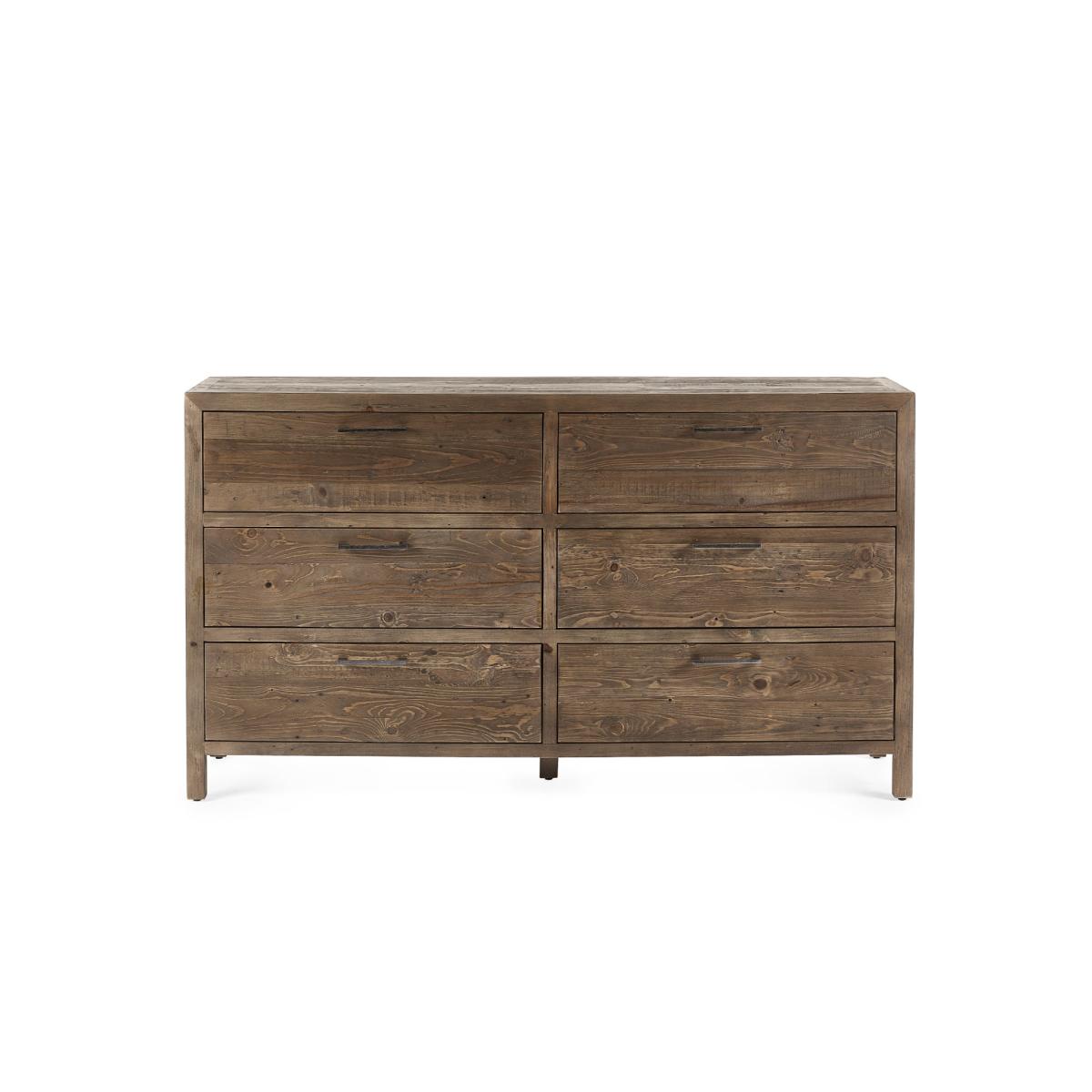 Homer 6 Drawer Wide Chest, Pine Pine – image 4