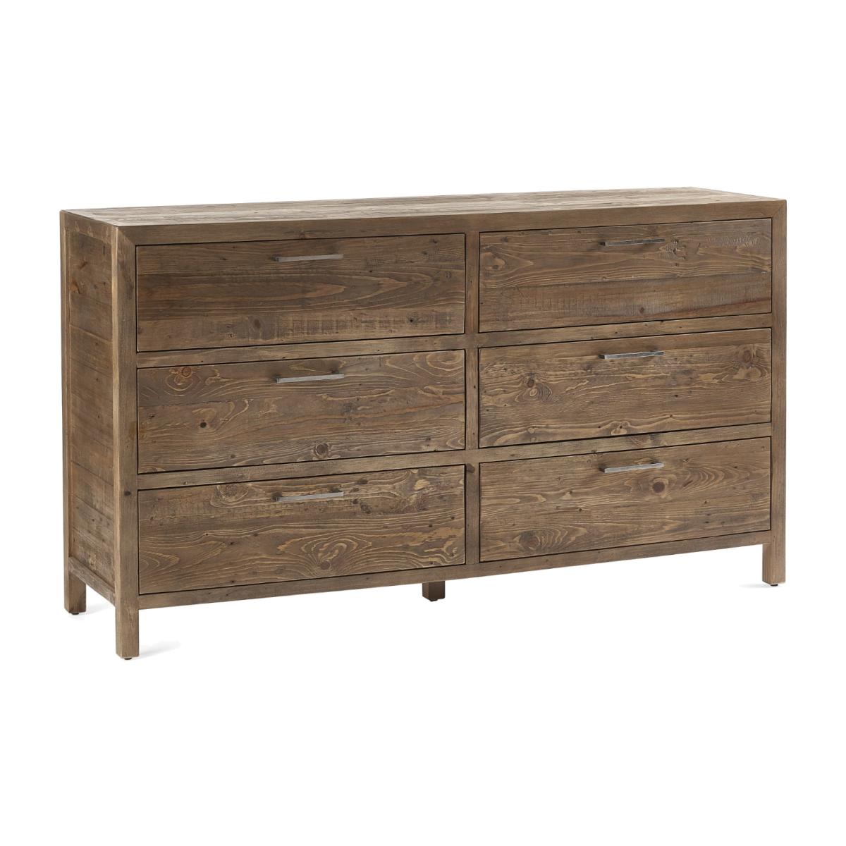 Homer 6 Drawer Wide Chest, Pine Pine – image 1
