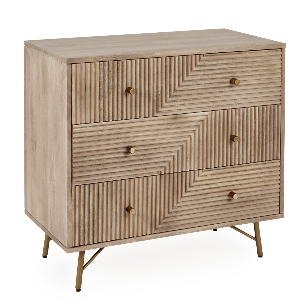 Priya 3 Drawer Chest Brown – image 3