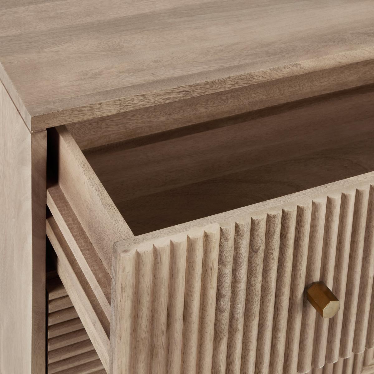 Priya 3 Drawer Chest Brown – image 5