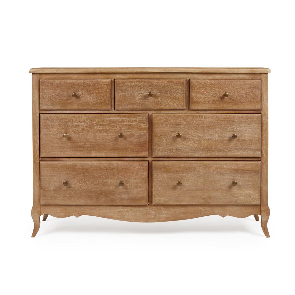 Giselle 7 Drawer Chest Wood (Brown) – image 2