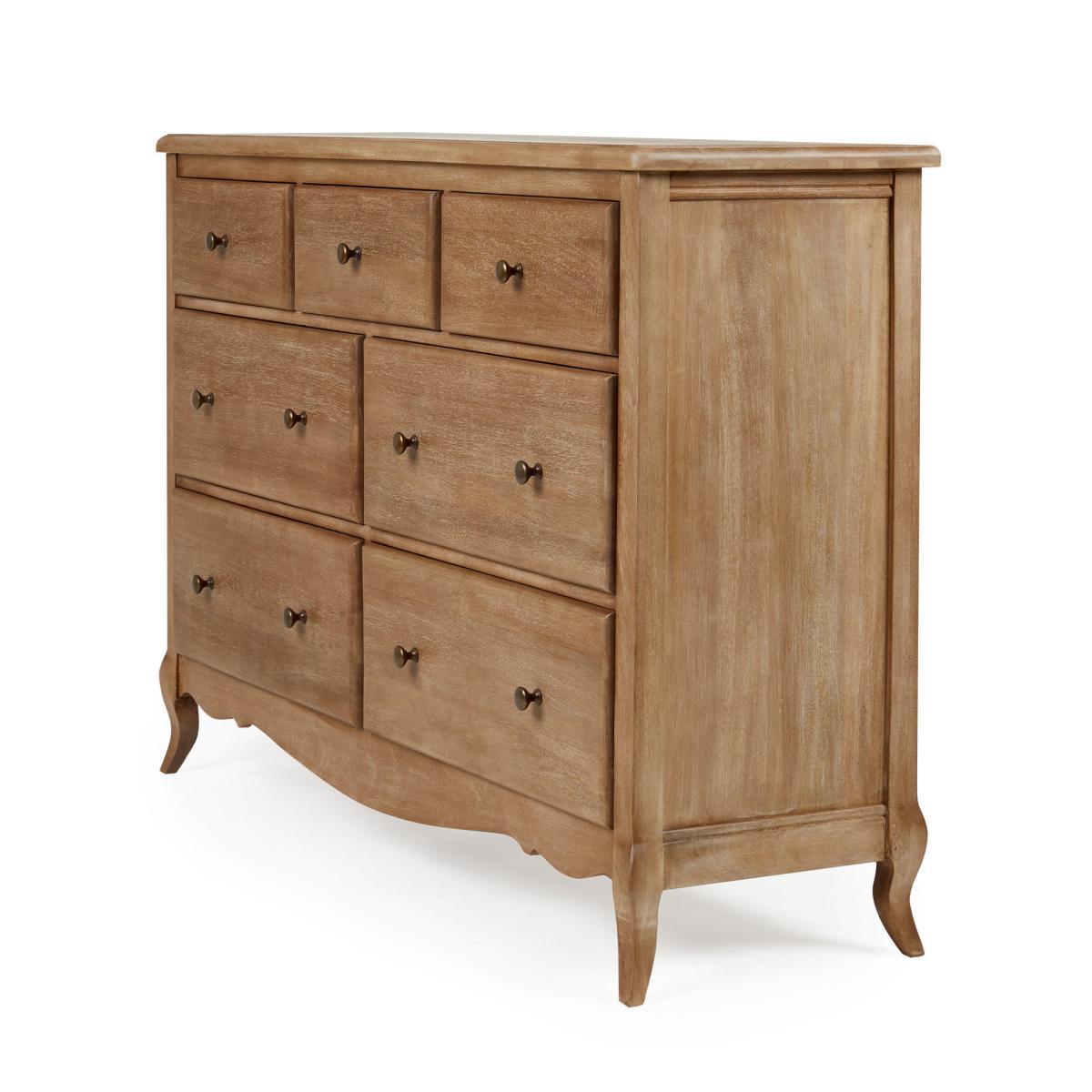 Giselle 7 Drawer Chest Wood (Brown) – image 3
