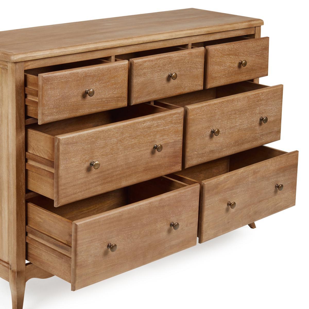 Giselle 7 Drawer Chest Wood (Brown) – image 4