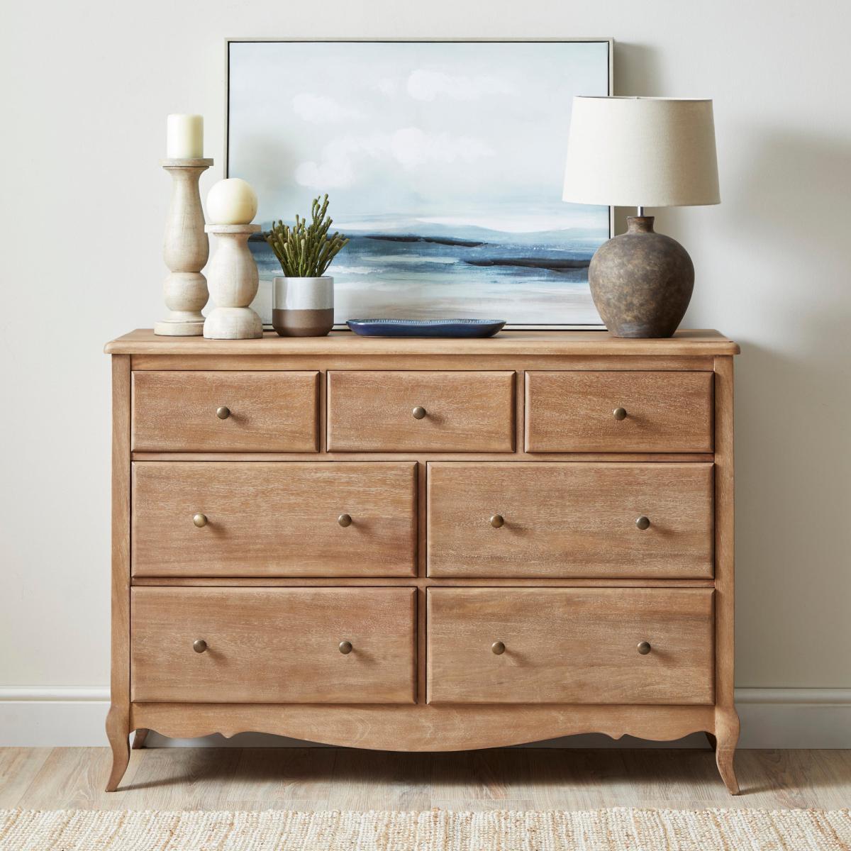Giselle 7 Drawer Chest Wood (Brown) – image 1