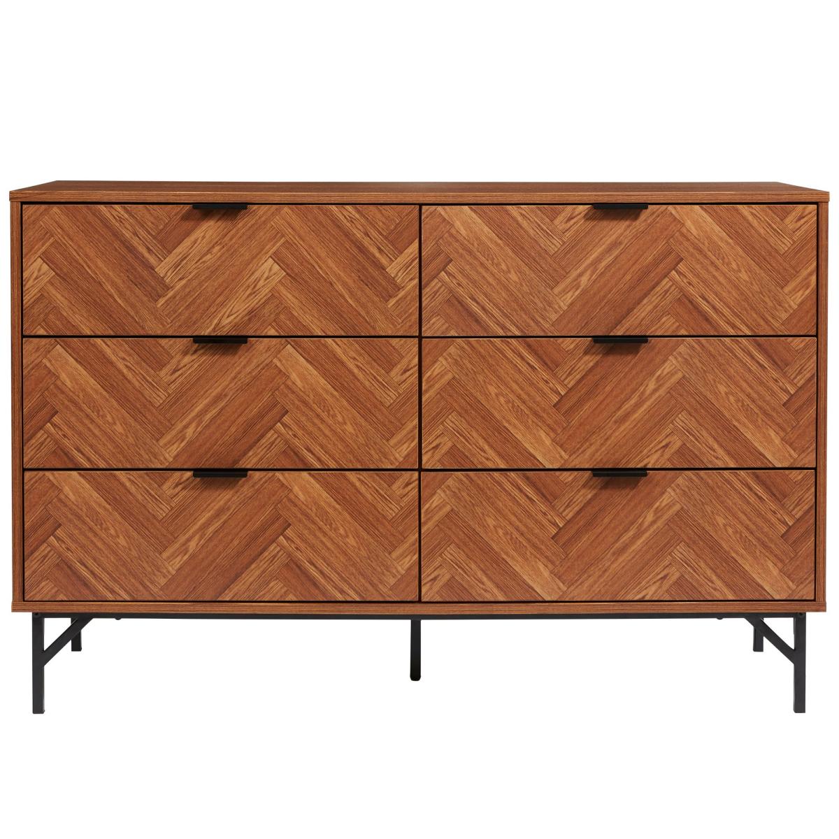 Rowe 6 Drawer Chest Dark Wood (Brown) – image 2