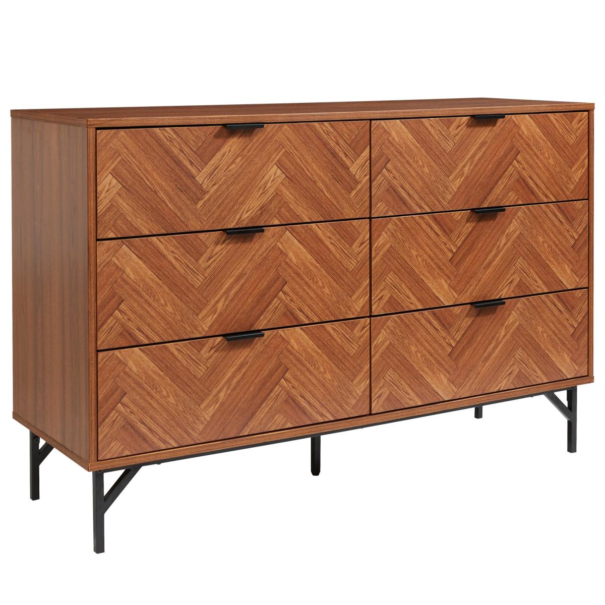 Rowe 6 Drawer Chest Dark Wood (Brown) – image 3