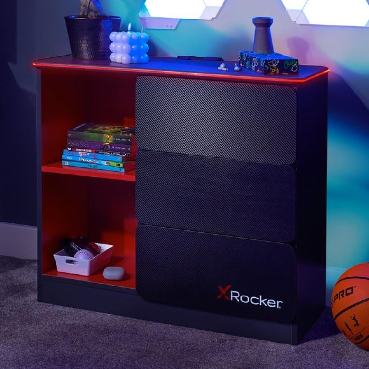 Return - X Rocker Carbon Tek Chest of Drawers with Neo Fibre LED – image 2