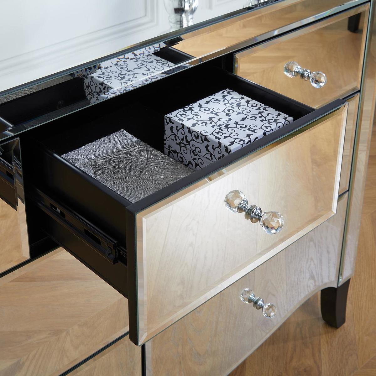 Palermo 3 Over 4 Drawer Chest Silver – image 5