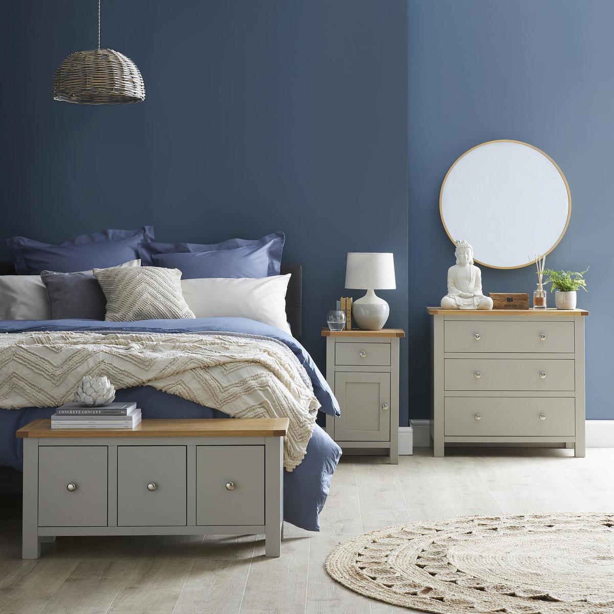 Bromley Grey 3 Drawer Chest Grey – image 3