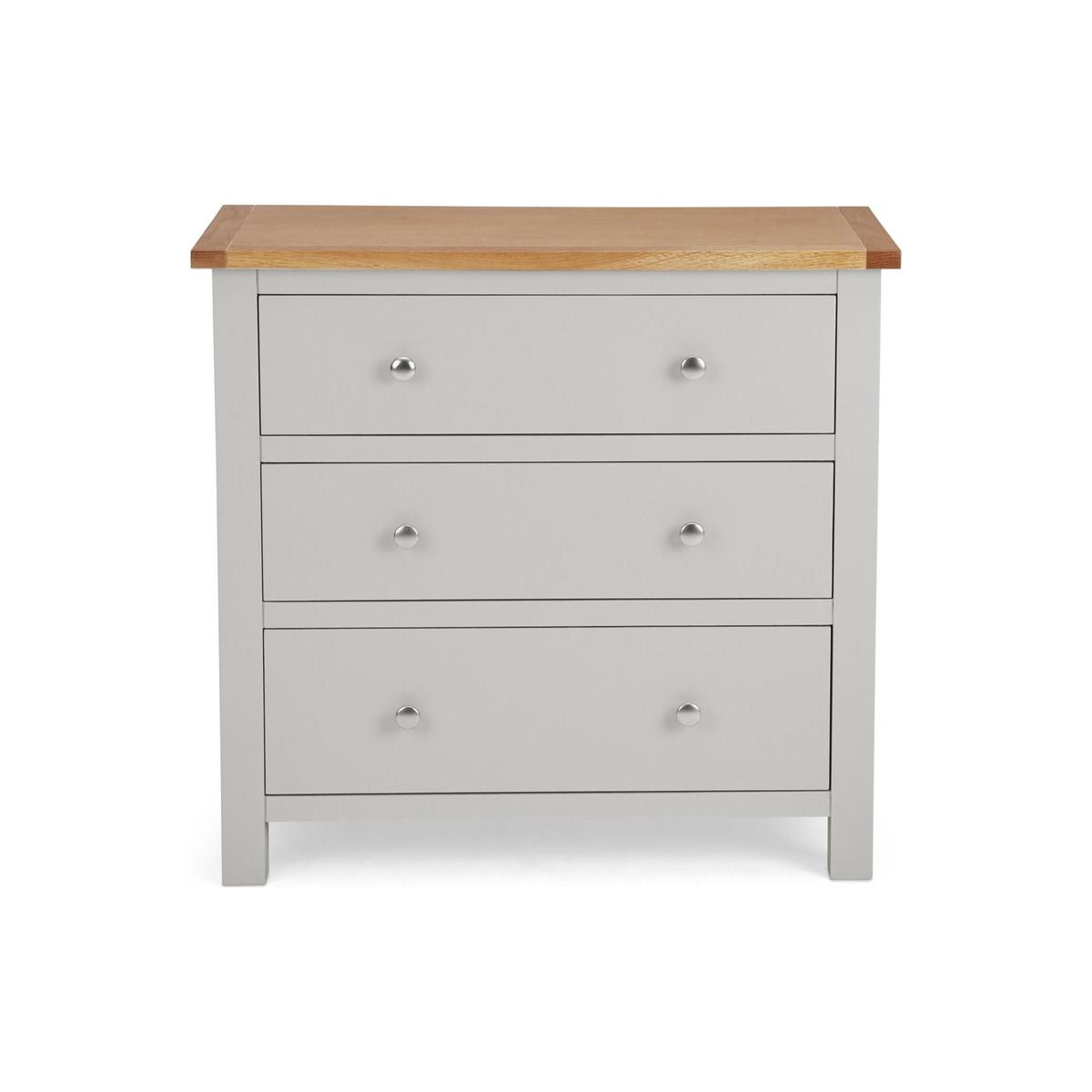 Bromley Grey 3 Drawer Chest Grey – image 1