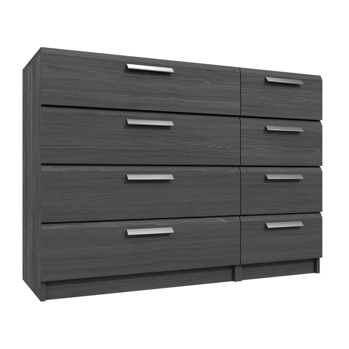 Piper 8 Drawer Wide Chest Brown – image 2