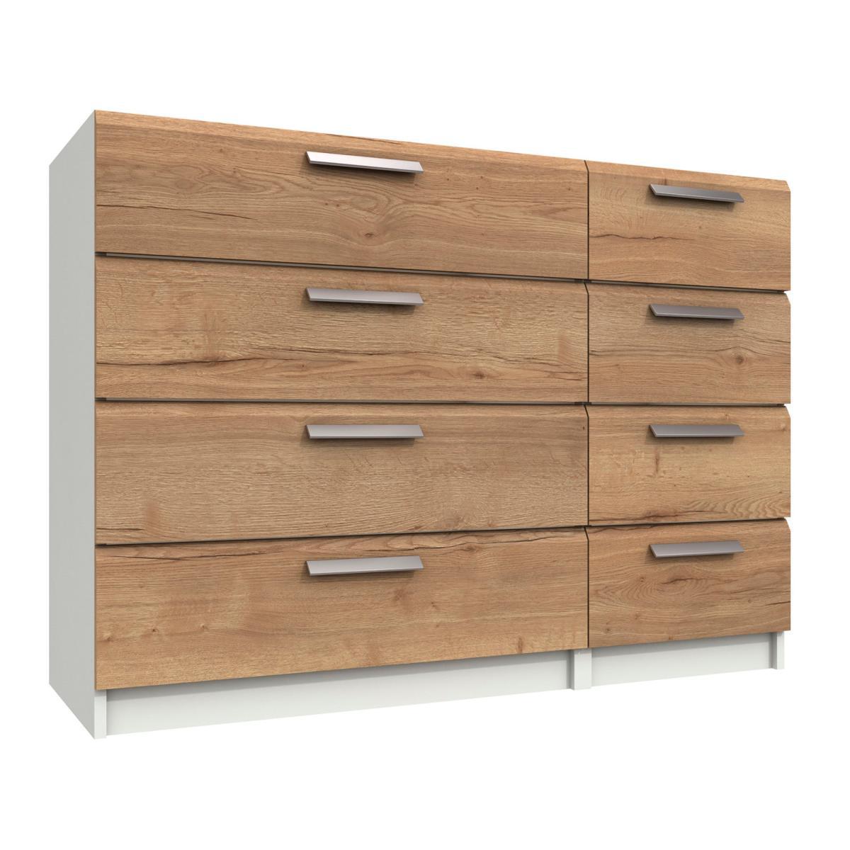 Piper 8 Drawer Wide Chest Brown – image 3