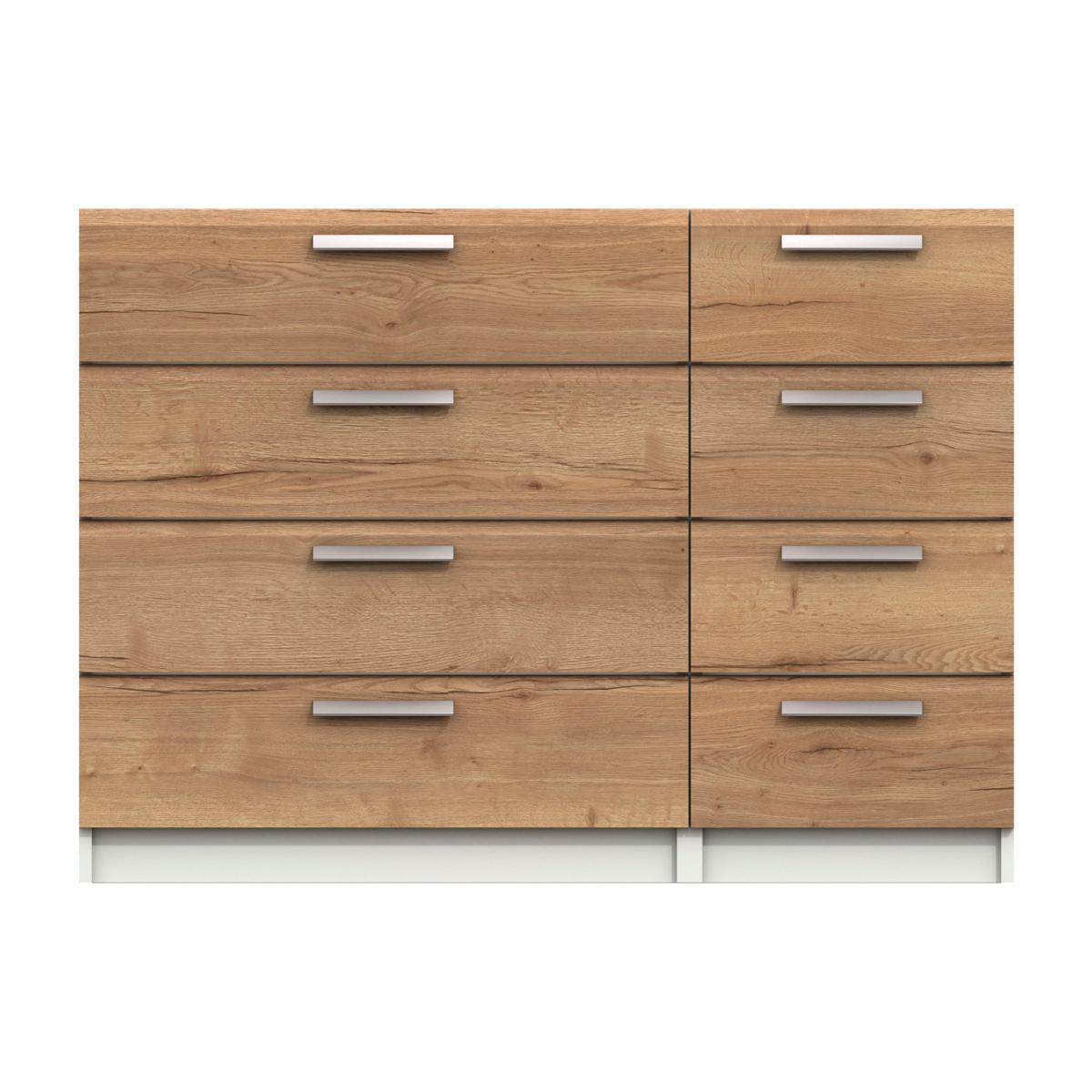 Piper 8 Drawer Wide Chest Brown – image 1