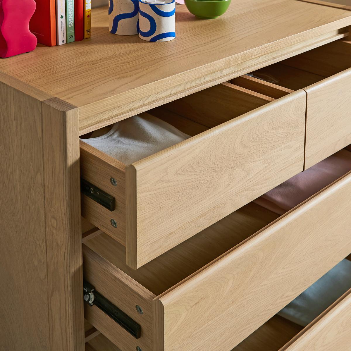 Elements Holmes 5 Drawer Chest, Oak Oak – image 3