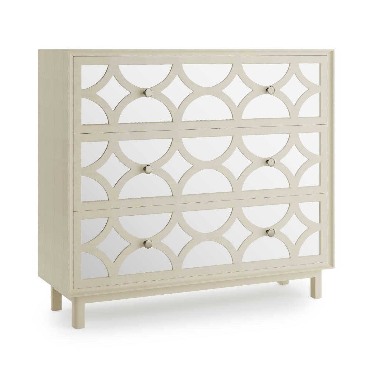 Delphi 3 Drawer Chest, Mirrored Delphi Natural – image 2