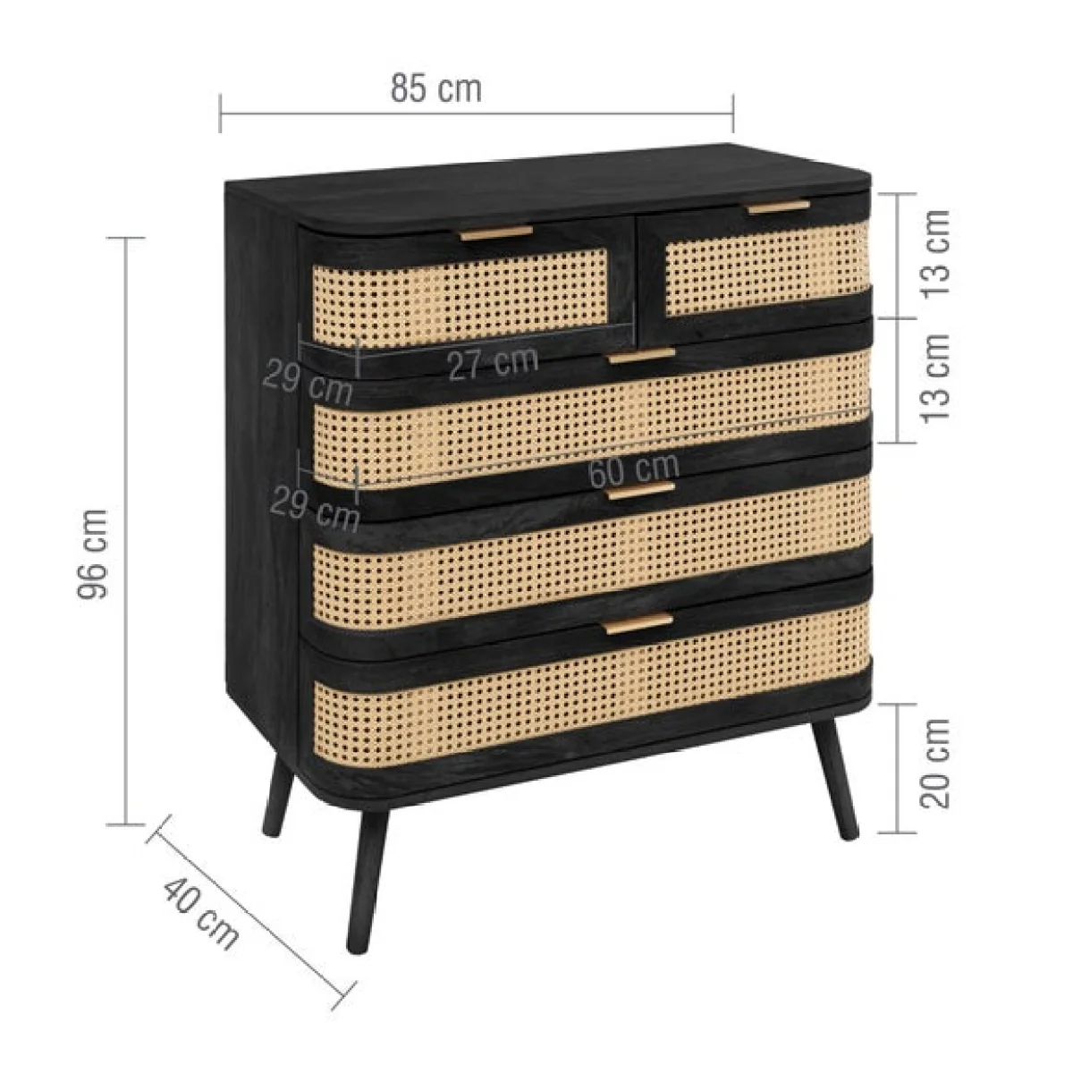 Noah 5 Drawer Chest – image 7
