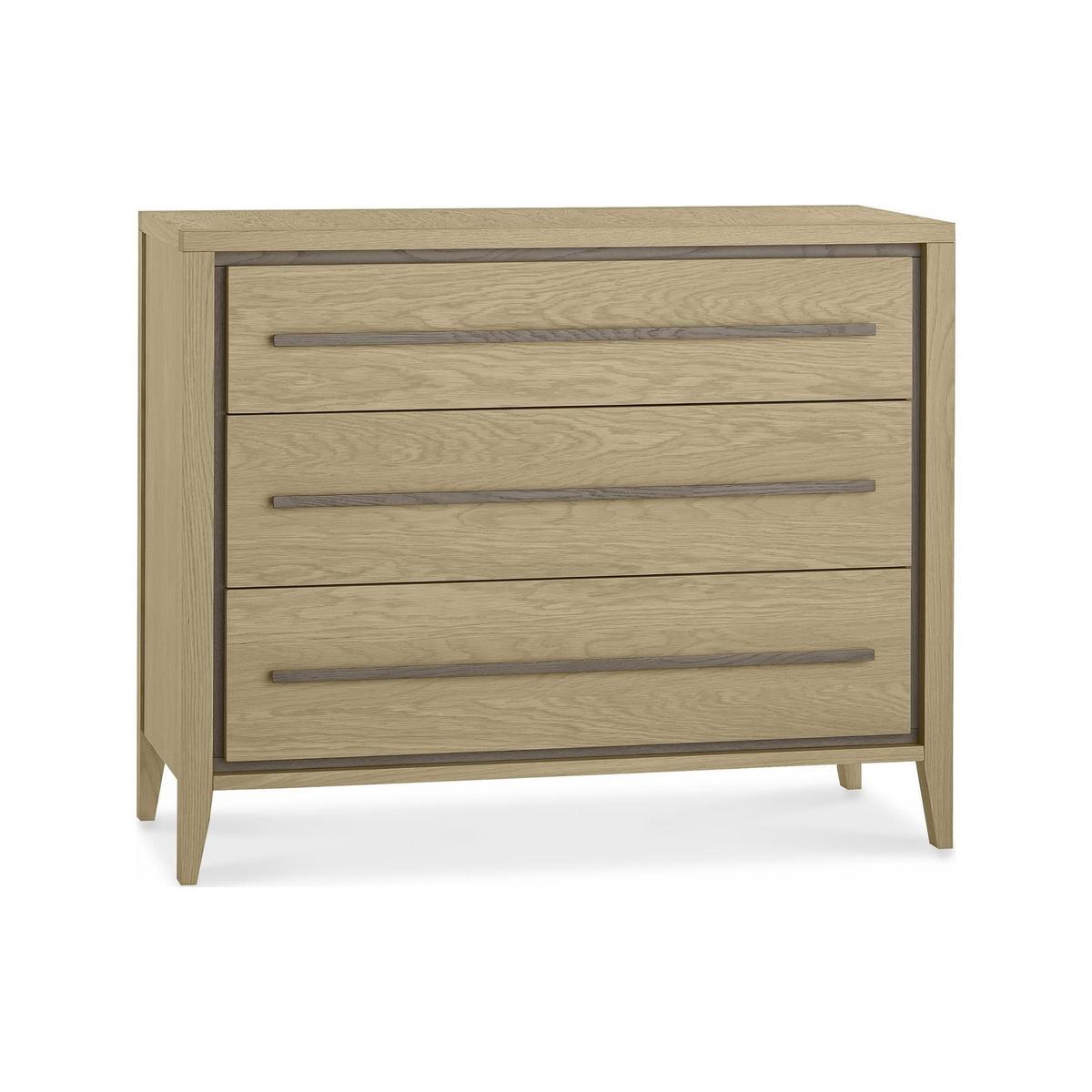 Mason Oak 3 Drawer Chest Oak – image 2