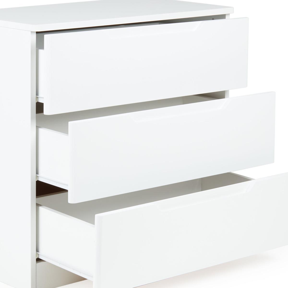 Larson 3 Drawer Chest White – image 4