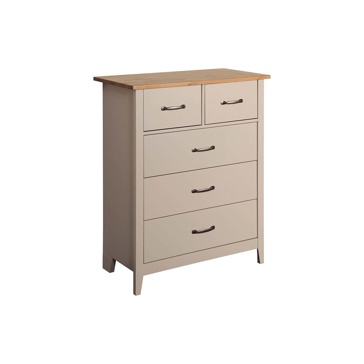 Norfolk Grey Wide 5 Drawer Chest Grey – image 2