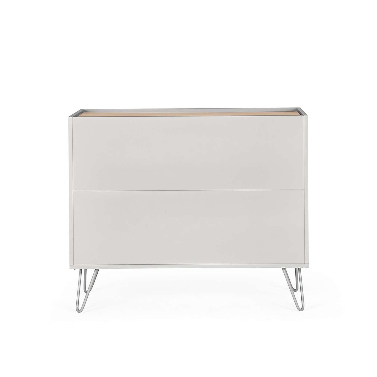 Penelope Dove Grey 3 Drawer Chest Grey and Brown – image 5