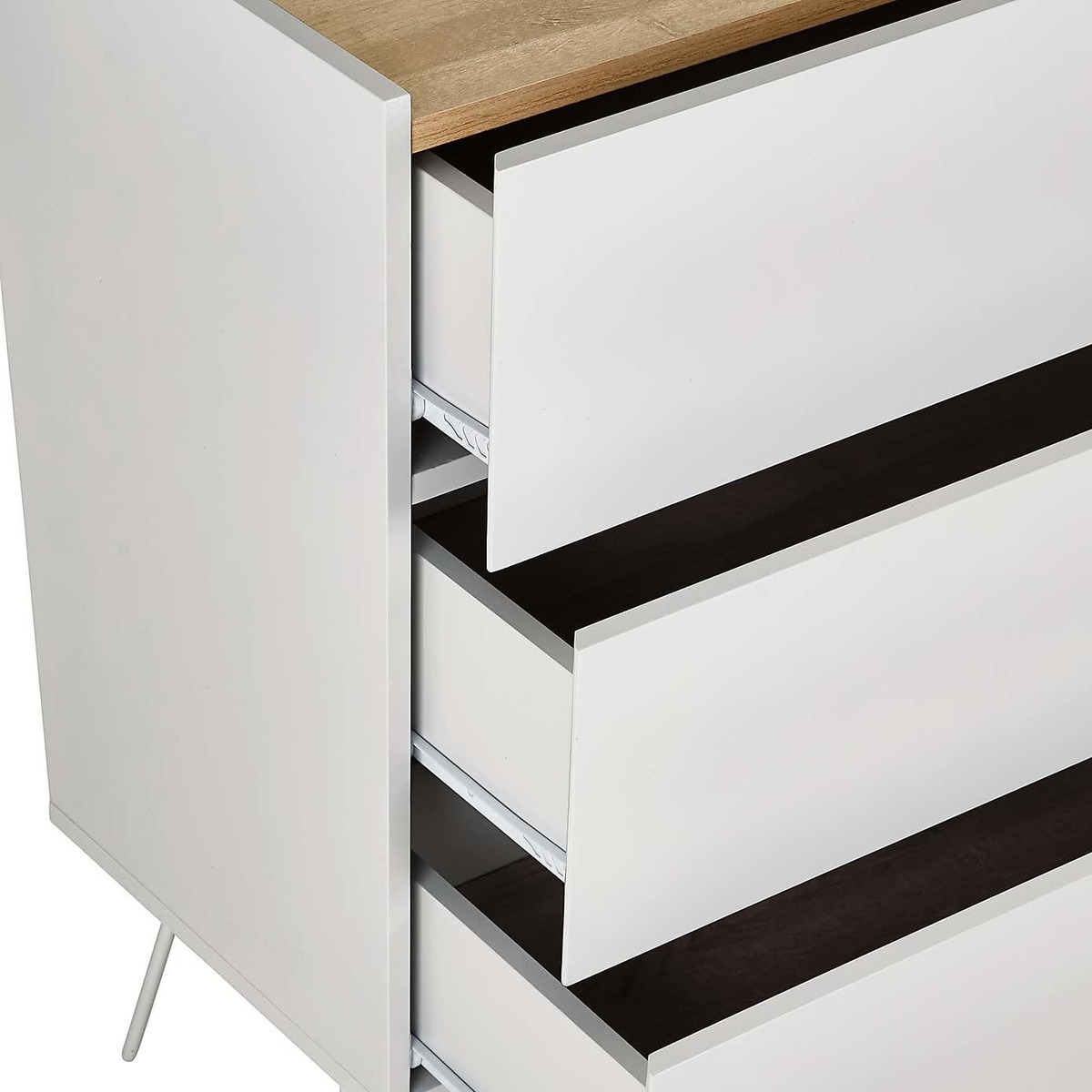 Penelope Dove Grey 3 Drawer Chest Grey and Brown – image 6