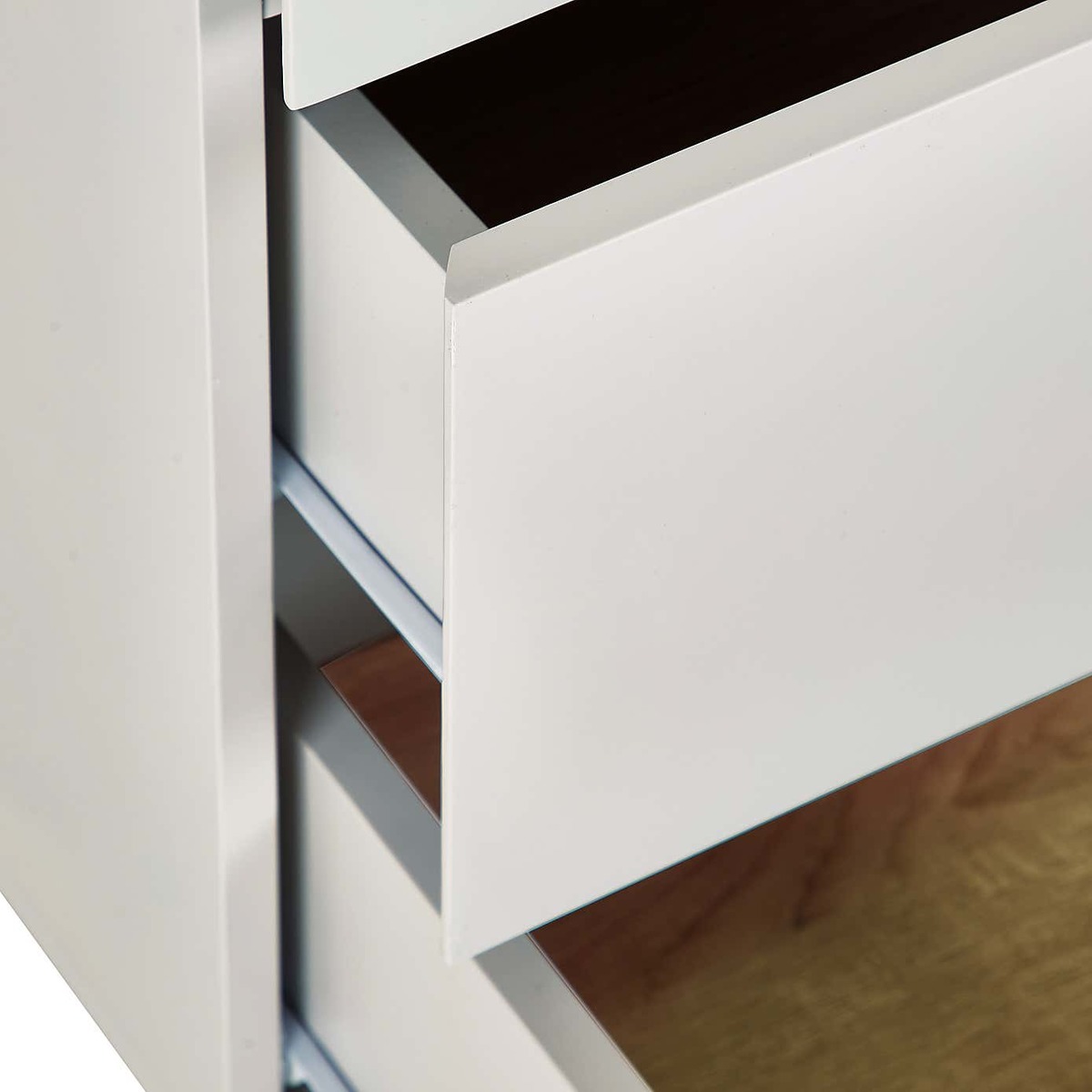 Penelope Dove Grey 3 Drawer Chest Grey and Brown – image 7
