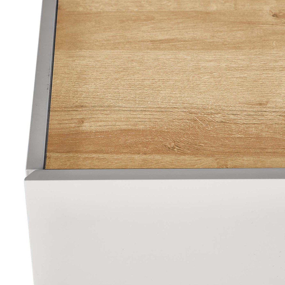 Penelope Dove Grey 3 Drawer Chest Grey and Brown – image 9