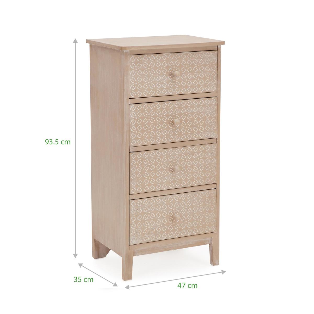 Ivy Tall Chest of Drawers Natural – image 7