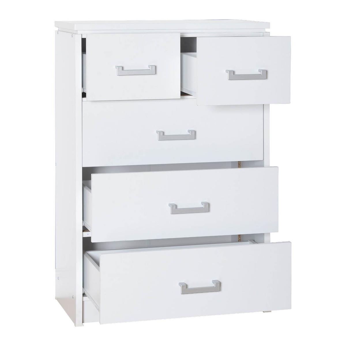 Charles 5 Drawer Chest White – image 2