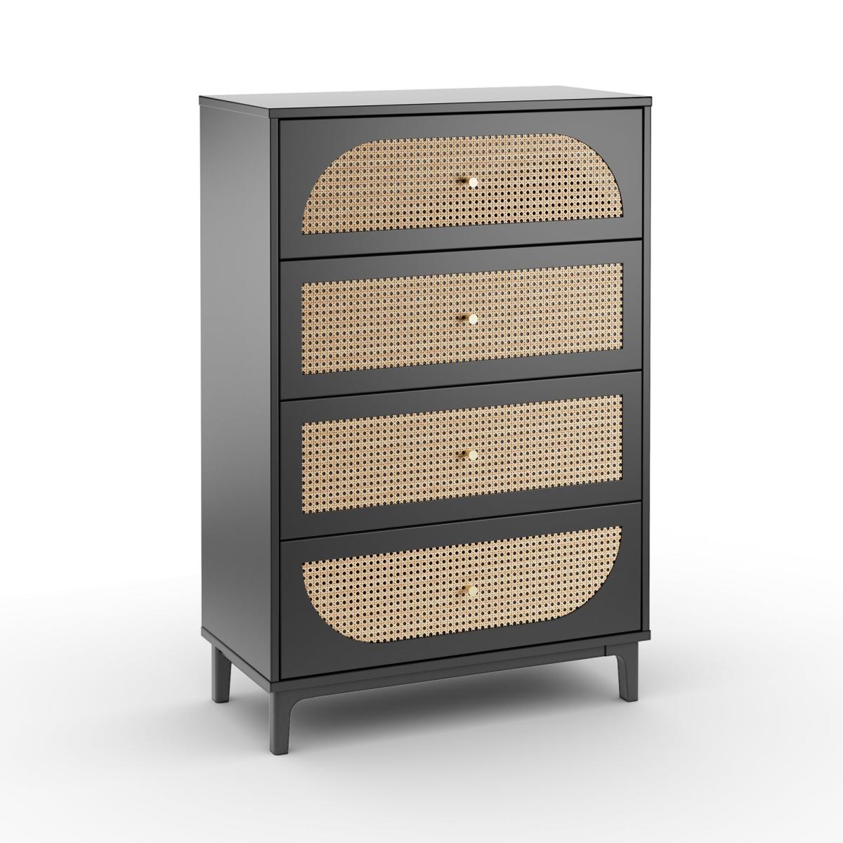 Franco 4 Drawer Chest Black Black – image 2