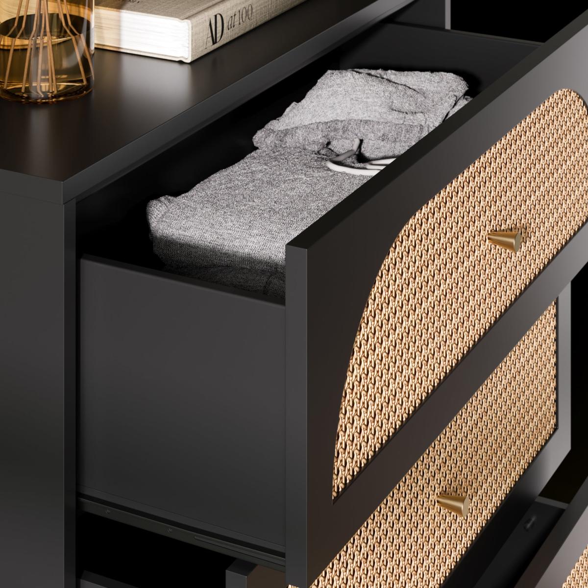 Franco 4 Drawer Chest Black Black – image 4