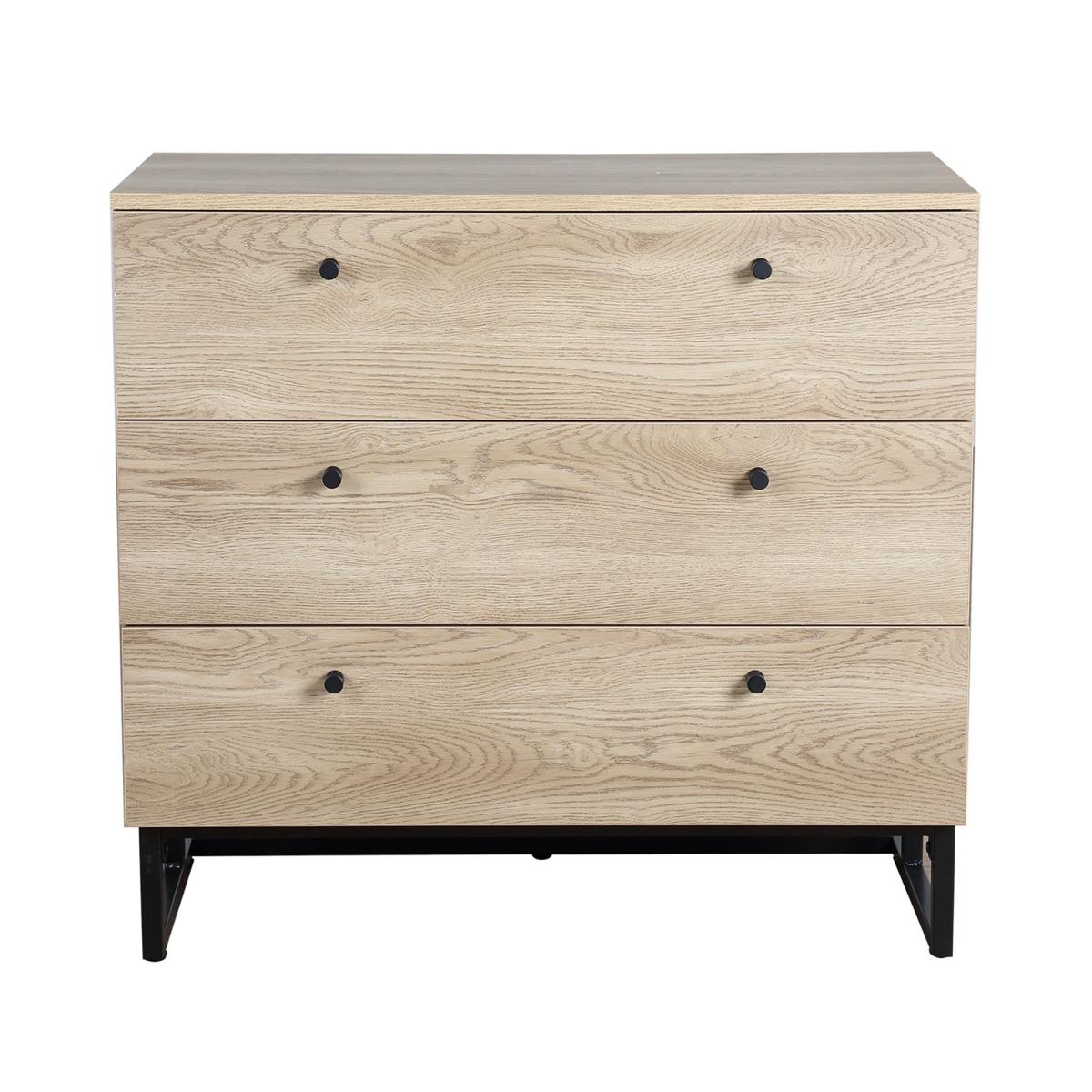 Charlie 3 Drawer Chest Oak Effect Brown – image 3