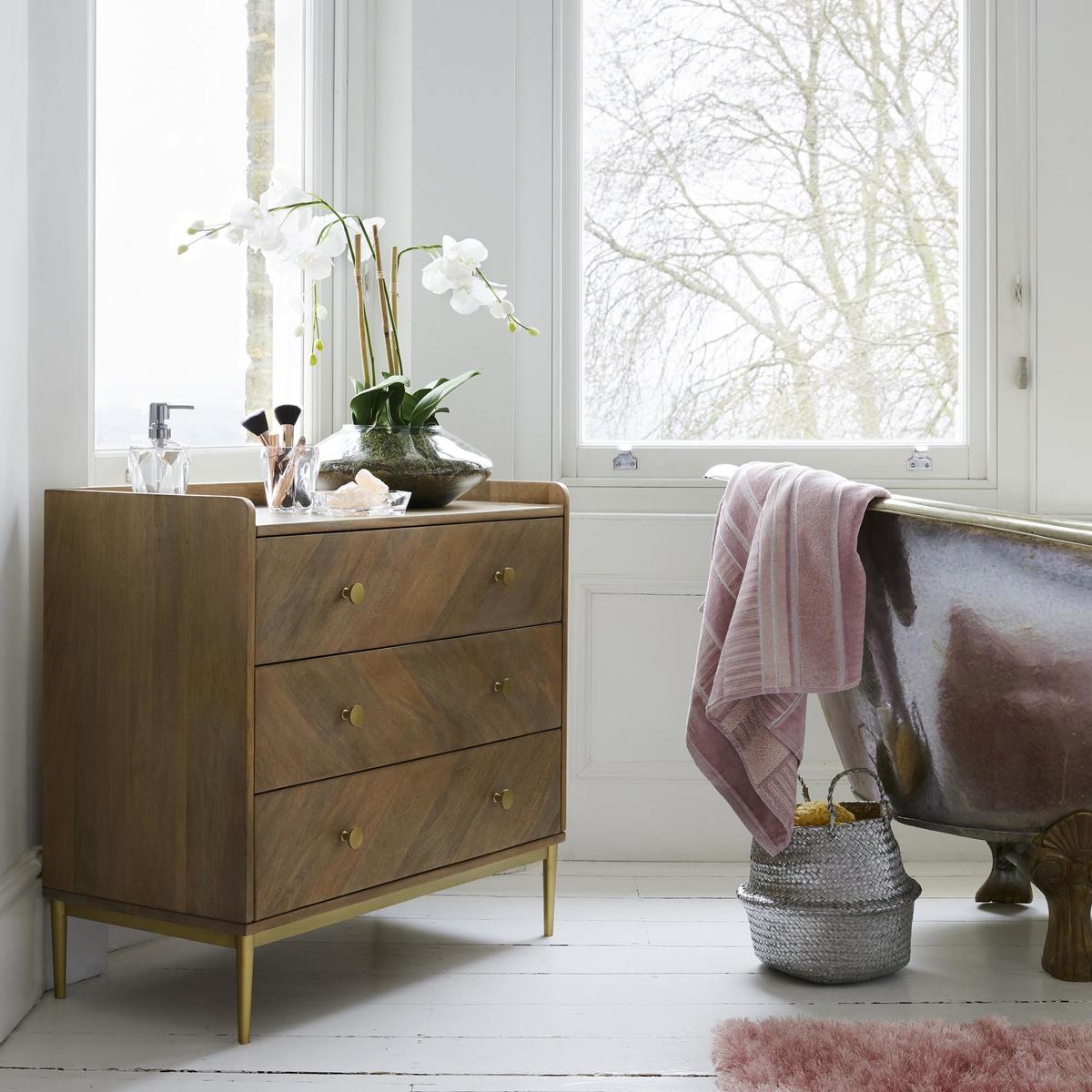 Rumi 3 Drawer Chest Brown – image 2