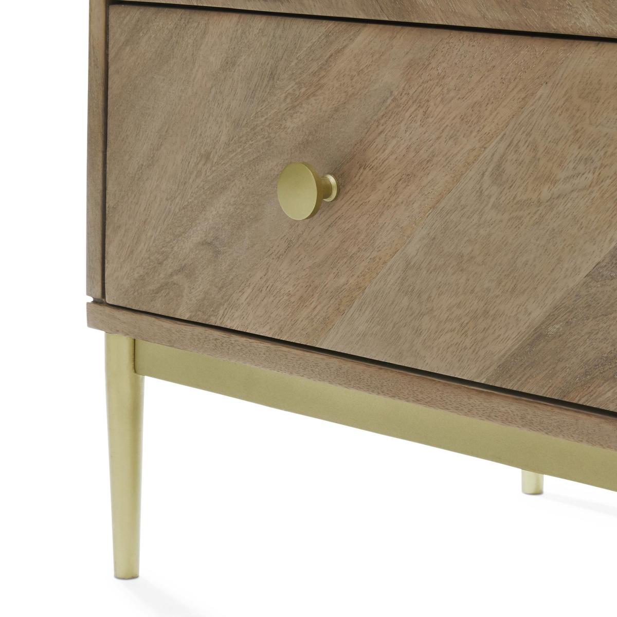 Rumi 3 Drawer Chest Brown – image 8