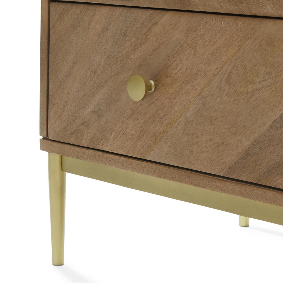 Rumi 3 Drawer Chest Brown – image 9