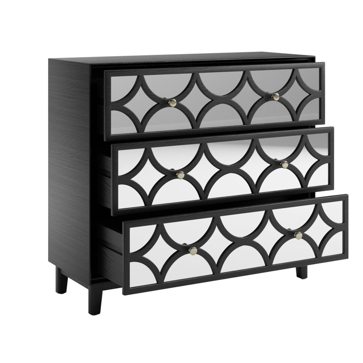 Delphi Black Chest of Drawers Black – image 4