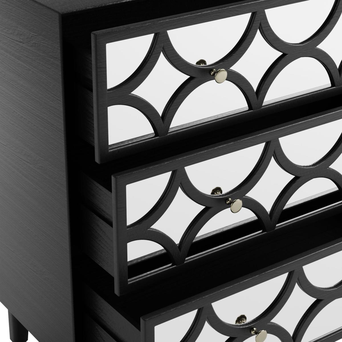 Delphi Black Chest of Drawers Black – image 5