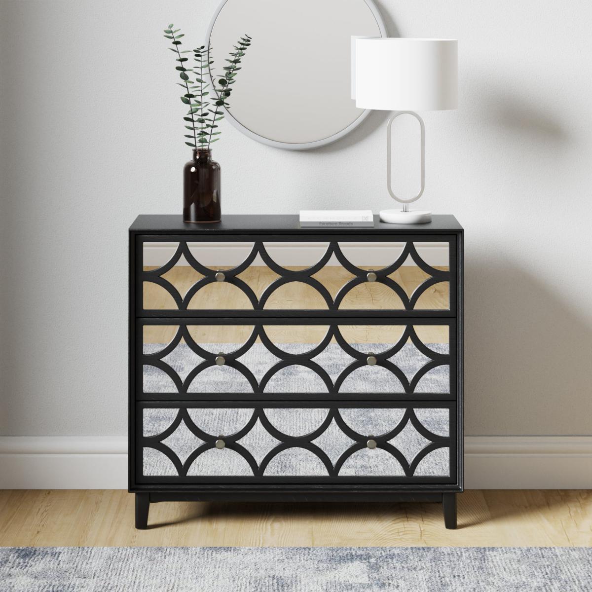 Delphi Black Chest of Drawers Black – image 1