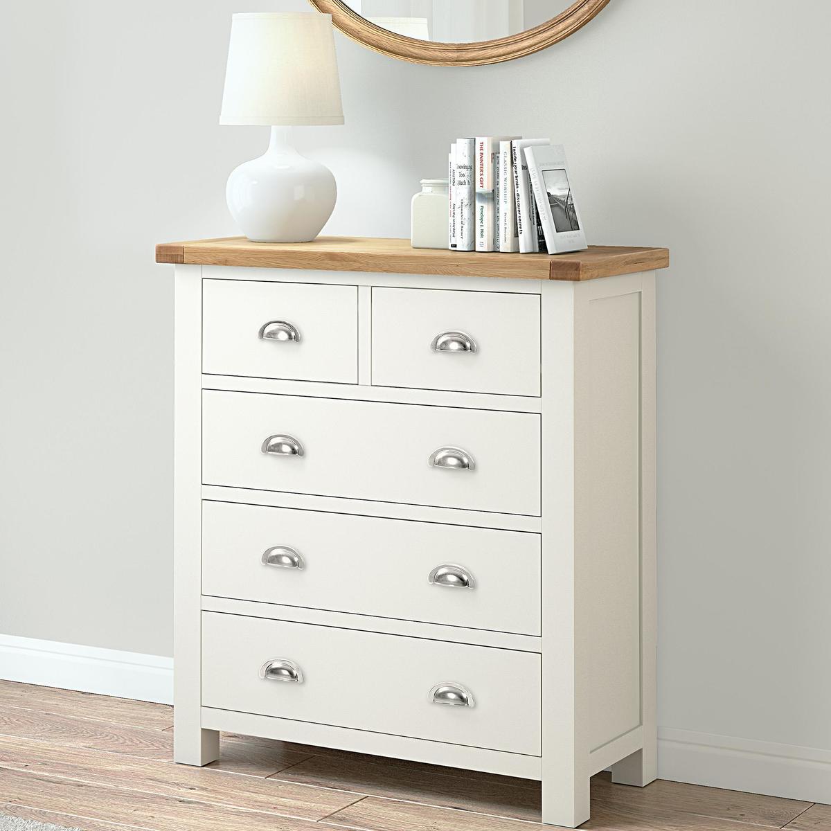 Wilby Cream 5 Drawer Chest Cream – image 5