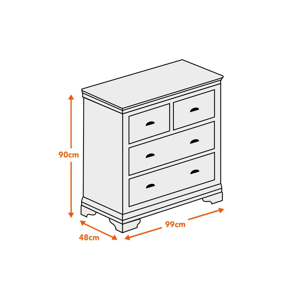 Eaton Cream 4 Drawer Chest Cream – image 2